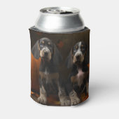 Bluetick Coonhound Puppy Herfst Delight Pompoen Blikjeskoeler (Blikje Achterkant)