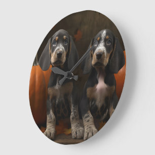 Bluetick Coonhound Puppy Herfst Delight Pompoen Grote Klok