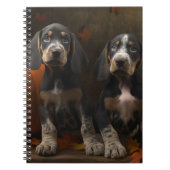 Bluetick Coonhound Puppy Herfst Delight Pompoen Notitieboek (Voorkant)