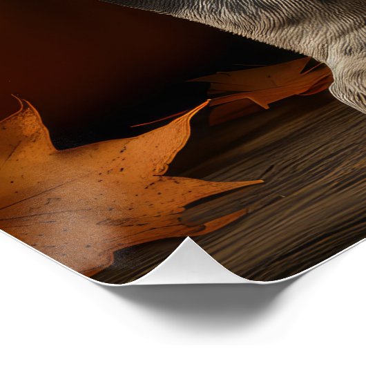 Bluetick Coonhound Puppy Herfst Delight Pompoen Perfect Poster (Hoek)