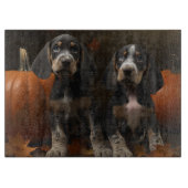 Bluetick Coonhound Puppy Herfst Delight Pompoen Snijplank (Voorkant)