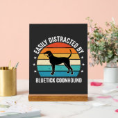 Bluetick Coonhound Retro Zonsondergang Hond Acryl Bord (Huwelijk)