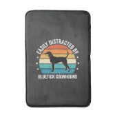Bluetick Coonhound Retro Zonsondergang Hond Badmat (Voorkant Verticaal)