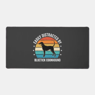 Bluetick Coonhound Retro Zonsondergang Hond Bureaumat