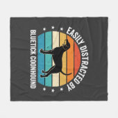 Bluetick Coonhound Retro Zonsondergang Hond Fleece Deken (Voorkant (Horizontaal))