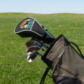 Bluetick Coonhound Retro Zonsondergang Hond Golfheadcover (Insitu)