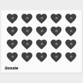 Bluetick Coonhound Retro Zonsondergang Hond Hart Sticker (Vel)