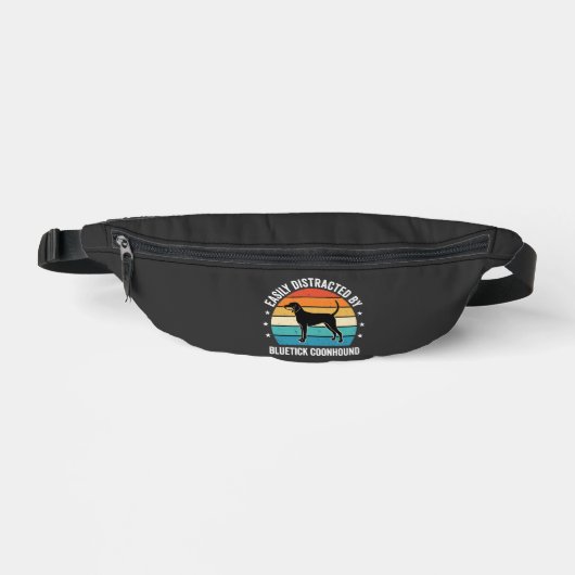 Bluetick Coonhound Retro Zonsondergang Hond Heuptasje (Voorkant)