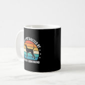 Bluetick Coonhound Retro Zonsondergang Hond Koffiemok (Voorkant links)