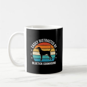 Bluetick Coonhound Retro Zonsondergang Hond Koffiemok