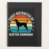 Bluetick Coonhound Retro Zonsondergang Hond Planner (Voorkant)