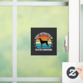 Bluetick Coonhound Retro Zonsondergang Hond Raamsticker (Huis)