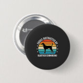 Bluetick Coonhound Retro Zonsondergang Hond Ronde Button 5,7 Cm (Voorkant /achterkant)
