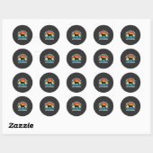 Bluetick Coonhound Retro Zonsondergang Hond Ronde Sticker (Vel)
