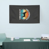 Bluetick Coonhound Retro Zonsondergang Hond Spandoek (Beurs)
