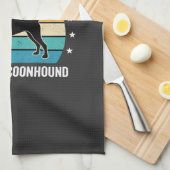 Bluetick Coonhound Retro Zonsondergang Hond Theedoek (Quarter Fold)