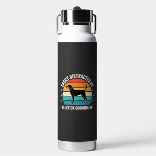 Bluetick Coonhound Retro Zonsondergang Hond Waterfles