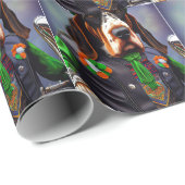 Bluetick Coonhound rijdt op fiets St. Patrick's Da Cadeaupapier (Rol Hoek)