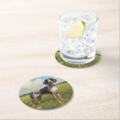 Bluetick Coonhound Ronde Kartonnen Onderzetter (Insitu)