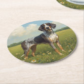 Bluetick Coonhound Ronde Kartonnen Onderzetter (Gebogen)