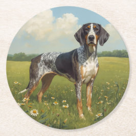 Bluetick Coonhound Ronde Kartonnen Onderzetter
