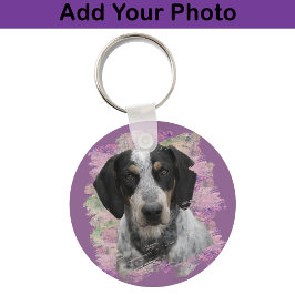 Bluetick Coonhound Roze Lila Hondenliefhebber Foto Sleutelhanger