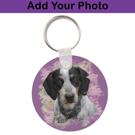 Bluetick Coonhound Roze Lila Hondenliefhebber Foto Sleutelhanger