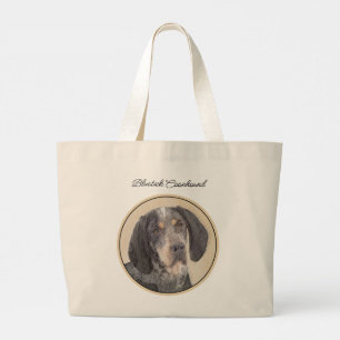 Bluetick Coonhound Schilderen met markeringen Dog Grote Tote Bag