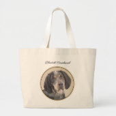 Bluetick Coonhound Schilderen met markeringen Dog  Grote Tote Bag (Voorkant)