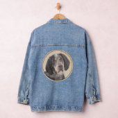 Bluetick Coonhound Schilderij - Cute Originele Hon Denim Jacket (Hangar)