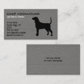 Bluetick Coonhound Silhouet op houtstijl Visitekaartje (Voorkant / Achterkant)