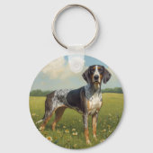 Bluetick Coonhound Sleutelhanger (Voorkant)