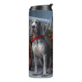 Bluetick Coonhound Sneeuw slee Kerstmis decoratie Thermosbeker (Gedraaid links)