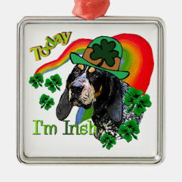 Bluetick Coonhound St Patricks Metalen Ornament
