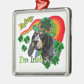 Bluetick Coonhound St Patricks Metalen Ornament (Links)