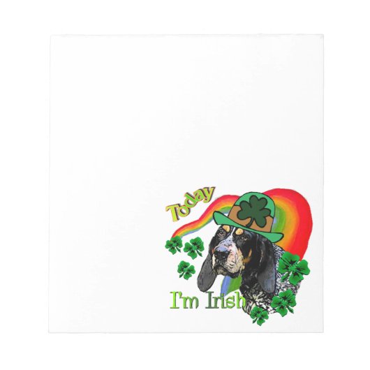 Bluetick Coonhound St Patricks Notitieblok (Voorkant)