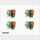 Bluetick Coonhound St Patricks Ovale Sticker (Vel)