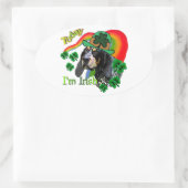 Bluetick Coonhound St Patricks Ovale Sticker (Tas)