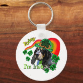 Bluetick Coonhound St Patricks Sleutelhanger (Voorkant)