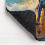 Bluetick Coonhound strand surfen schilderij  Muismat (Hoek)