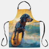 Bluetick Coonhound strand surfen schilderij  Schort (Voorkant)