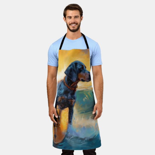 Bluetick Coonhound strand surfen schilderij  Schort (Gedragen)