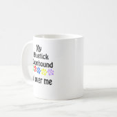 Bluetick Coonhound wandelingen ontwerp Koffiemok (Voorkant links)