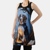Bluetick Coonhound Whimsical Halloween Schilderij Schort (Insitu)