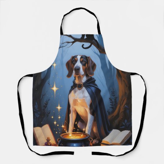 Bluetick Coonhound Whimsical Halloween Schilderij Schort (Voorkant)