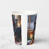 Bluetick Coonhound With Christmas Lights Holiday Papieren Bekers (Links)