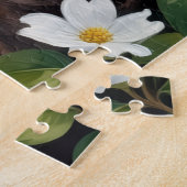Bluetick Coonhound Woodland Bloom Kunst Legpuzzel (Zijkant)