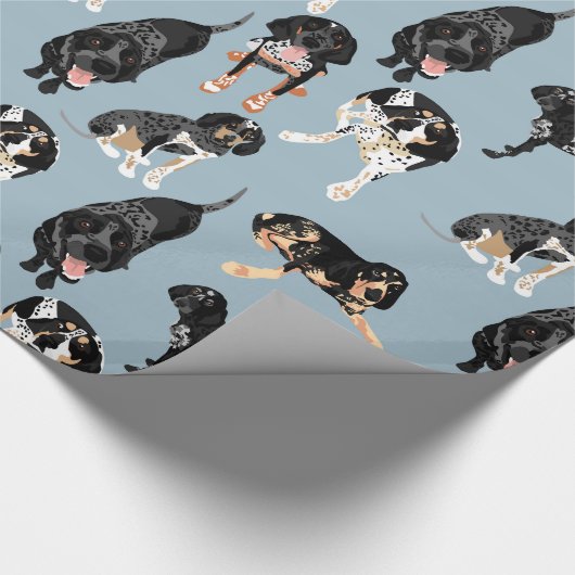 Bluetick Coonhound Wrapping Paper Cadeaupapier (Hoek)