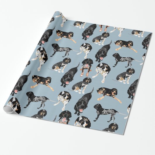 Bluetick Coonhound Wrapping Paper Cadeaupapier (Uitgerold)