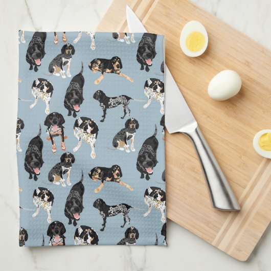 Bluetick Coonhounds Theedoek (Quarter Fold)